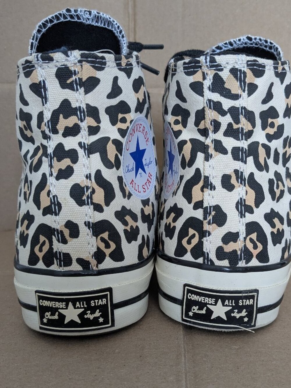 Jaguar Leopard Pattern Converse Chuck Taylor High Top Shoes Unisex Sz M9.5,W7.5 - Picture 8 of 15
